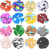 Oleeya Mixed Shapes Colors Acrylic Mirror Sew On Rhinestones Inregular Stones Crystals Strass For DIY Wedding Decorations F0209