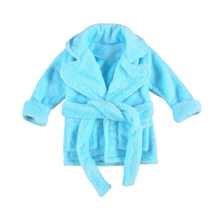 xiaoli-clothing-citgeett-1-6y-ฤดูใบไม้ร่วงฤดูหนาวเด็กสาวเสื้อคลุมอาบน้ำชุดนอนแข็งขนแขนยาวเปิดลงปกกระเป๋าเสื้อคลุม3สี