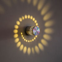 Spiral Led Wall Light with White Warm White RGB Led Wall Sconce Lights Wall Luminaire Lighting 3W 360 Degree for KTV Room Decor