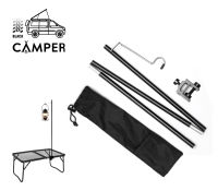 เสาแขวนตะเกียง สำหรับยึดกับโต๊ะ สีดำ Folding camping light stand Aluminum Outdoor