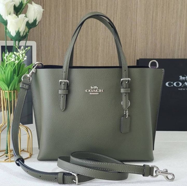 Army green coach online purse