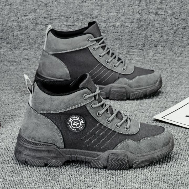 topeople-รองเท้าบูทผู้ชายรองเท้าผ้าใบเดินป่ากลางแจ้งหุ้มข้อสไตล์เกาหลี-รองเท้าแฟชั่นผู้ชายหุ้มข้อสำหรับผู้ชายลดราคารองเท้าผ้าใบ23081901ใหม่