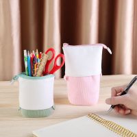 【CC】✖  1Pcs Fashion Canvas Telescopic Holder Stationery Colorful Organizer for Cosmetics Makeup