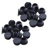 30 Pieces of Chair Table Legs End Plug 25mm Diameter Round Plastic Inserted Tube