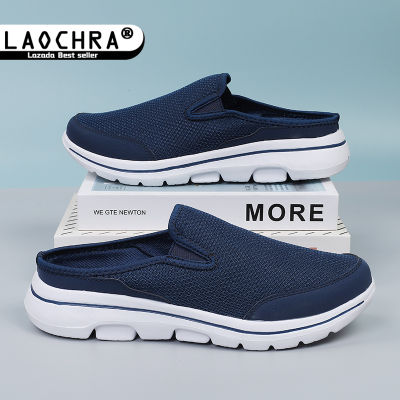 รองเท้าผ้าใบ LAOCHRA สำหรับผู้ชายผู้หญิงสไตล์เกาหลีรองเท้าลำลองน้ำหนักเบารองเท้าเปิดส้นขนาดพิเศษ35-46คู่
