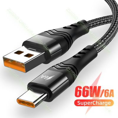 （SPOT EXPRESS）66W USB Type CCharging6A 5A ForSCP FCP XiaomiAFC QC3.0Charge VOOCData สายไฟ1/2/3M