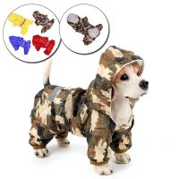 Pet Dog Raincoat Outdoor Puppy Pet Rainwear Reflective Hooded Waterproof Jacket Clothes for Dogs Cats Apparel Clothes Supplies Clothing Shoes Accessor