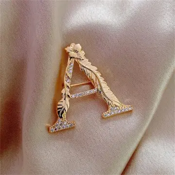 Women Letter C Brooch Pin, Fashion Brooches E, Yl Brooches Women