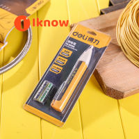 I Know Deli Tool ปากกาทดสอบ,การเหนี่ยวนำความแม่นยำสูง,การตรวจจับสายในบ้านอเนกประสงค์,พลังทดสอบพิเศษสำหรับช่างไฟฟ้าเพื่อตรวจสอบเบรกพอยต์