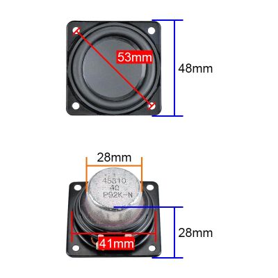 GHXAMP 1.75นิ้ว4OHM หน่วยลำโพงลำโพงฟูลเรนจ์15W 20 Core ขดลวดเสียงสำหรับอุปกรณ์ระบบเสียง Diy 2ชิ้น