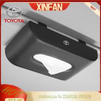 XINFAN Toyota Tempat Tisu Kotak Mobil หนังสำหรับ Vios Altis Avanza Vellfire YARIS HILUX Innova อุปกรณ์เสริมรถยนต์