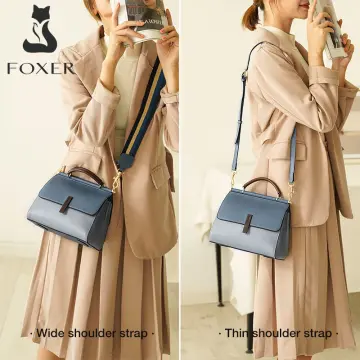 FOXER Patry Women Leather Shoulder Bags Blue