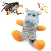 Squeaky Stuffed Toy Dog Plush Food Dispensing Puppy Pet Toys Interactive For Small Medium Large Dogs Play Training