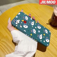 JIUMOO เคส M01s ปลอกสำหรับ Samsung A10s การ์ตูนแฟชั่นดีไซน์ใหม่กระต่ายเคสโทรศัพท์ซิลิโคนนิ่มของแท้เคสลายขอบสี่เหลี่ยมเคสเคสกันกระแทกป้องกันเลนส์กล้องคลุมทั้งหมด