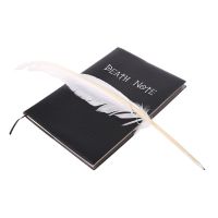 New Death Note Cosplay Notebook &amp; Feather Pen Book Animation Art Writing Journal