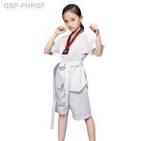 ◄♧Unisex Branco ชุดเครื่องแบบ WTF Karatê Judo Roubok Meia Manga Uniforme Trajes TKD Novo