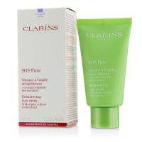 Clarins SOS Pure ปรับสมดุลมาสก์โคลนพร้อม Alpine Willow-ผสมถึงผิวมัน75Ml/2.3Oz