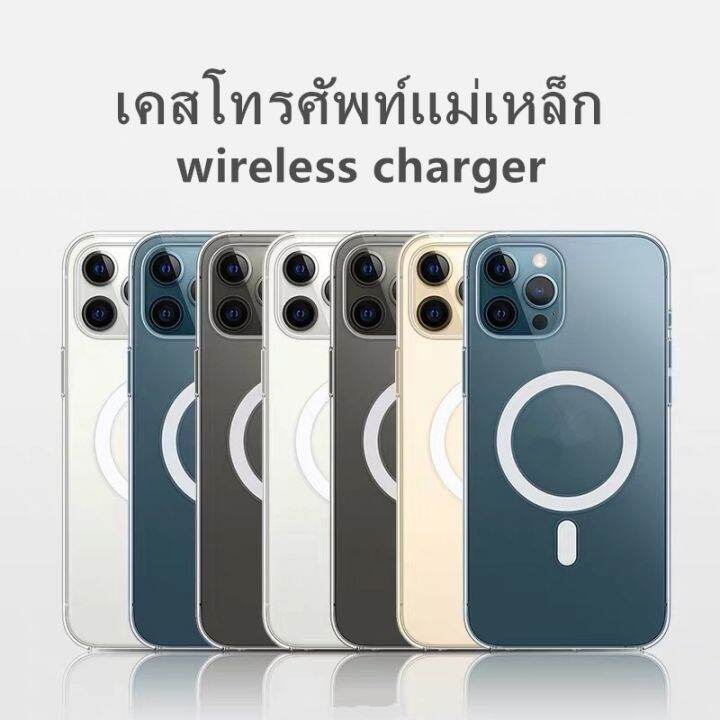 เคสแม่เหล็ก-ใช้สำหรับ-iphone-14-12-13-mini-charger-เคสหนังกระเป๋าสตาง