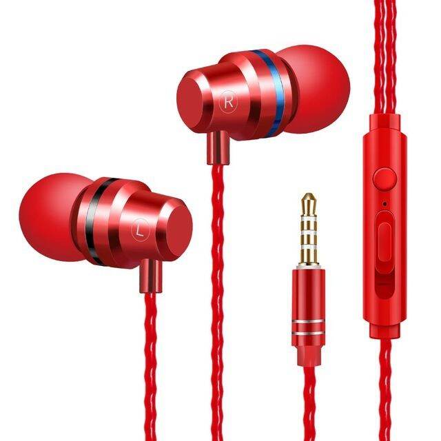 หูฟัง ใช้คุยโทรศัพท์ได้ หูฟังออกกำกาย Earphone (มีไมค์) หูฟังเกมมิ่ง In-Ear  Headphone หูฟังเสียงดี หูฟังเบสหนักๆ Bass Earphone （ใช้กับ  Ios/Samsung/Oppo/Huawei/Xiaomi/Vivo/Asus） | Lazada.Co.Th