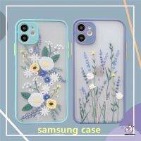 [LWF HOT]♚เคสป้องกันเลนส์กล้อง Samsung A52 A72 A32 A11 A12 A02s A21s A31 A50 A50s A30s A51 J7Prime J2Prime A71 A01 M31 A20s M11 A20 A30 M10s ลาเวนเดอร์ดอกไม้ลูกอมแฟชั่นเคลือบโทรศัพท์ปก