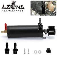 Billet LZONE ถังเก็บกระป๋องจับน้ำมัน2พอร์ตทำจากอลูมิเนียมอเนกประสงค์พร้อมเครื่องยนต์เครื่องกรองลมหายใจ JR-TK94แยกน้ำมันขนาดเล็ก