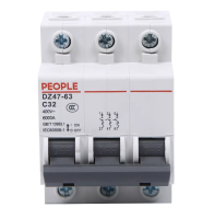 ใบรับรอง Ce โค้ง3P 63a Dc 750V เบรกเกอร์ Mcb C