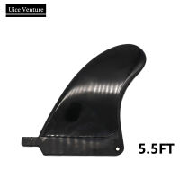 5.5นิ้ว Black Surf Fin Surfboard Fins Single Fin สำหรับ Longboard Paddleboard Surfboard อุปกรณ์เสริม Center Fin