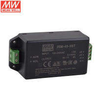 MEAN WELL PCB สกรูเทอร์มินัลสไตล์ IRM-45 Series 45W ห่อหุ้ม AC-DC โมดูลประเภทแหล่งจ่ายไฟ5V 12V 15V 24V 48V