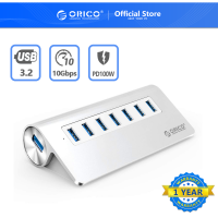 Orico อะแดปเตอร์ฮับ USB 3.2 เป็น Type C 10Gbps ความเร็วสูง เป็น 7 พอร์ต PD 60W สําหรับ Macbook Pro Air M1 PC แล็ปท็อป (M3U4)