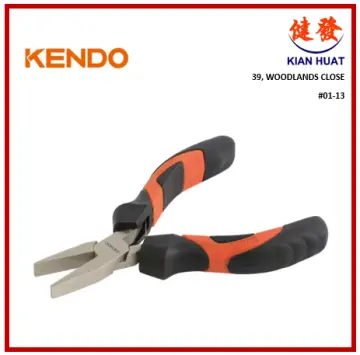 KENDO 6-Pieces Mini Pliers Set, Long Nose, Bent Nose, Diagonal