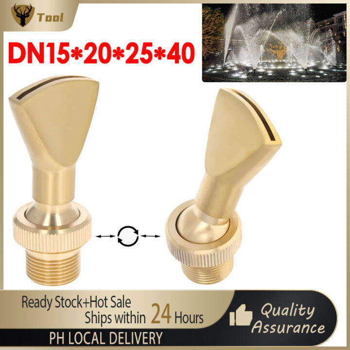 Adjustable Brass Fan Shaped Fountain Nozzles 1/2",3/4" ,1",1.5