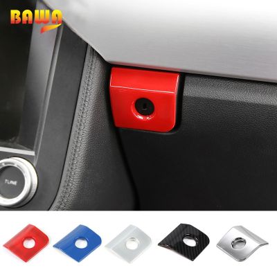 npuh BAWA 5 Color ABS Car Interior Armrest Storage Box Switch Decoration Cover Stickers For Ford Mustang 2015 Up Car Styling
