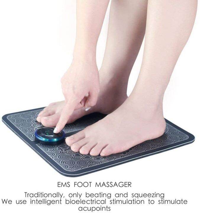 Electric Foot Massager Mat EMS/TENS Muscle Stimulation Foot Circulator