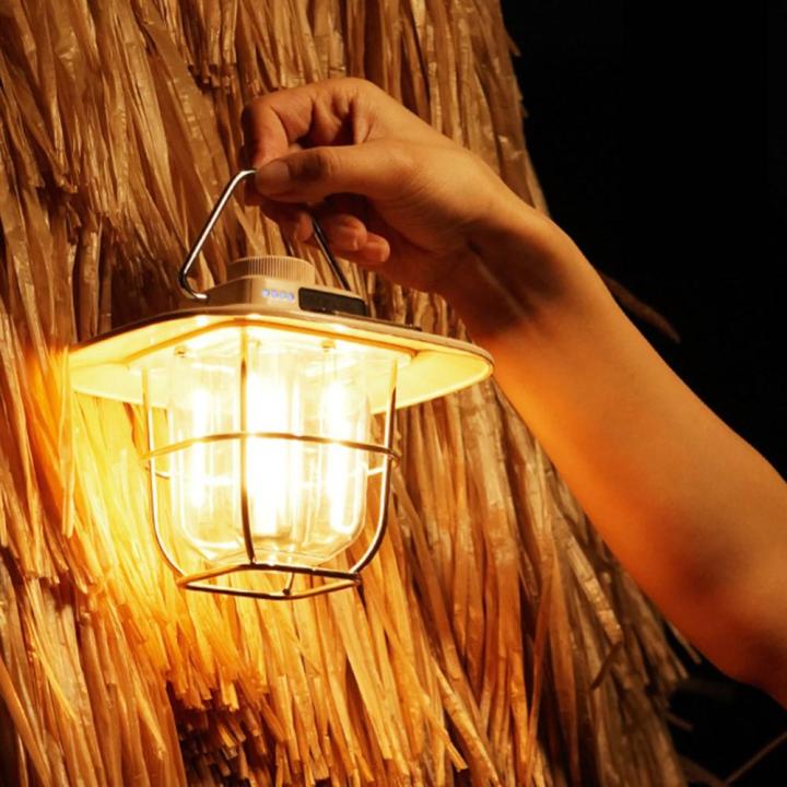 จัดส่งในพื้นที่-ไฟ-led-camping-light-หรี่แสงได้-vintage-camping-light-พร้อมตะขอสำหรับอุปกรณ์กลางแจ้ง-1-3-วันมาถึง