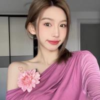 ANGELAA ปิ่นปักผมสีชมพูสุดสร้างสรรค์แบบเรียบง่ายคลิปหนีบผ้าสำหรับวันหยุดกิ๊ฟติดผมดอกไม้กิ๊บหนีบผมที่หนีบผมปากปลาฉลามเครื่องประดับศีรษะสไตล์เกาหลีเครื่องประดับผมผู้หญิง