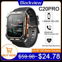 Blackview C20PRO 1.83 Inch BT Call Smart Watch Men IP68 Waterproof Sports Fitness Tracker Heart Rate Blood Pressure Smartwatch