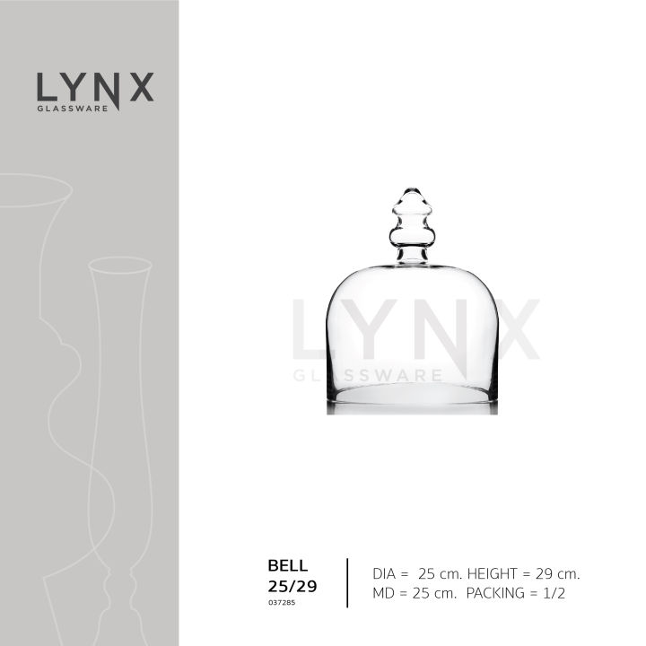 lynx-bell-25-29-ฝาครอบแก้ว-แฮนด์เมด-เนื้อใส-สำหรับครอบเค้กและขนม-ใช้ในงานขันหมาก-พิธีแต่งงาน