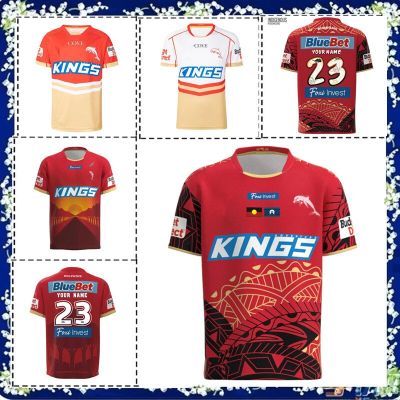 2023 S--3XL-5XL DOLPHINS TRAINING JERSEY 2023/24 Indigenous Jersey Mens size [hot]Dolphins HOME RUGBY SHORTS