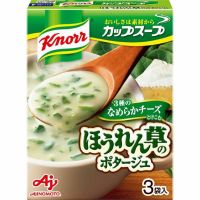 อาหารญี่ปุ่น Japan?( X 1) Ajinomoto Knorr Cream Soup ซุปกึ่งสำเร็จรูป ตราคนอร์ ซุปญี่ปุ่น ซุปผง 1กล่อง บรรจุ3ซองCheese+Spinach 07/22