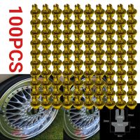 100pcs Wheel Rivets Nuts Tire Nail Studs Screw For Auto Rim Universal D010 Lip Decoration ABS Plastic External Car Parts