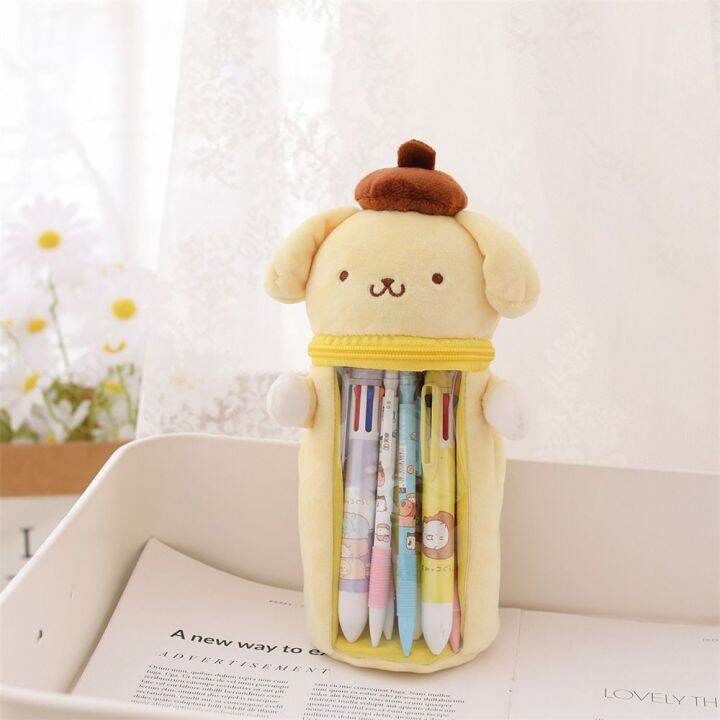 ของขวัญเด็กผู้หญิงครึ่งหนึ่งน่ารัก-cinnamoroll-kuromi-เพลงของฉัน-tas-kosmetik-ที่วางปากกากล่องดินสอกล่องดินสอกล่องดินสอกำมะหยี่ตุ๊กตาผ้ากำมะหยี่