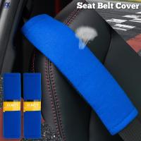 2pcs Blue Auto Child Cotton Safety Belt For Cars Shoulder Protection Car-styling Pad Seat Belt Cover Seat Belts Pillow Seat Covers