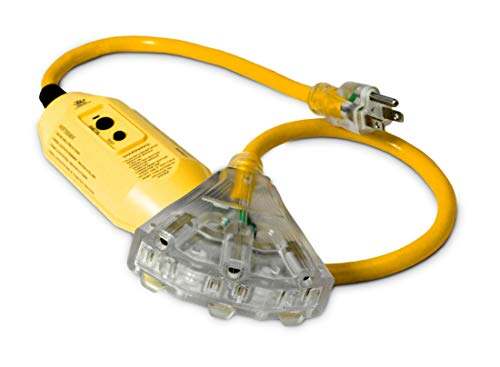Outdoor 12 3 12 Gauge Heavy Duty Lighted Extension Cords 3-Outlet SJTW Indoor 