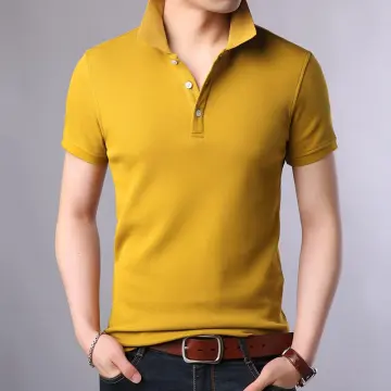 Fashion Men Slim Fit POL Shirts Short Sleeve Casual Plain T-shirt