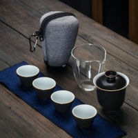 Travel Bag Chinese Kung Fu Teaset gaiwan teapot teacups fair mug tea sets white travel tea set drinkware Free shipping