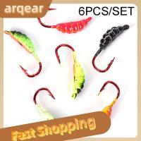 ARQEAR529453เหยื่อปลอมสำหรับฤดูหนาว6ชิ้นตัวสร้างสมดุลของเหยื่อตกปลาน้ำแข็งตะขอแข็งสำหรับโฆษณา-Sharp