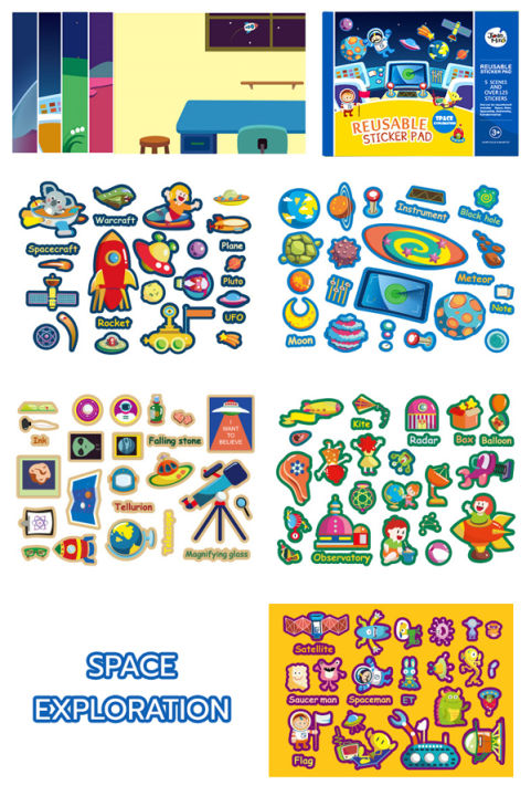 joan-miro-สติ๊กเกอร์ของเล่นเด็กลอกใช้ซ้ำได้-reusable-sticker-pad