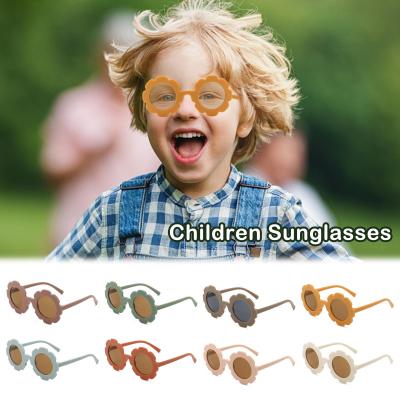 New Children Sun Flower Sunglasses Round Cute Kids Girls Sunglasses For Boys M0S4