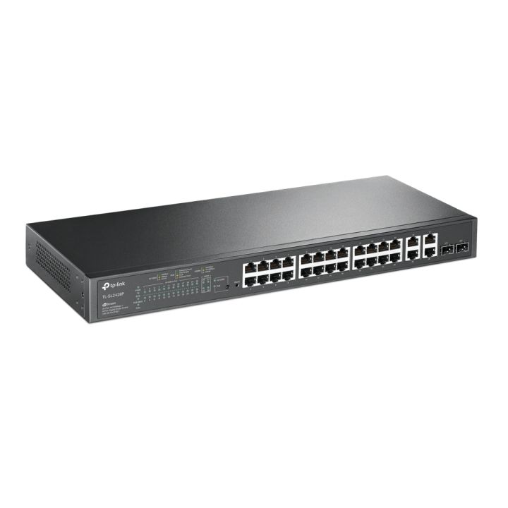 tp-link-sl2428p-jetstream-24-port-10-100-mbps-4-port-gigabit-smart-switch-with-24-port-poe-ประกัน-lifetime-warranty