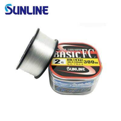 SUNLINE BASIC FC 100 225M/300M,เอ็นตกปลาคาร์บอนไฟเบอร์สีใสเหมาะสำหรับการตกปลาในหลายรูปแบบ